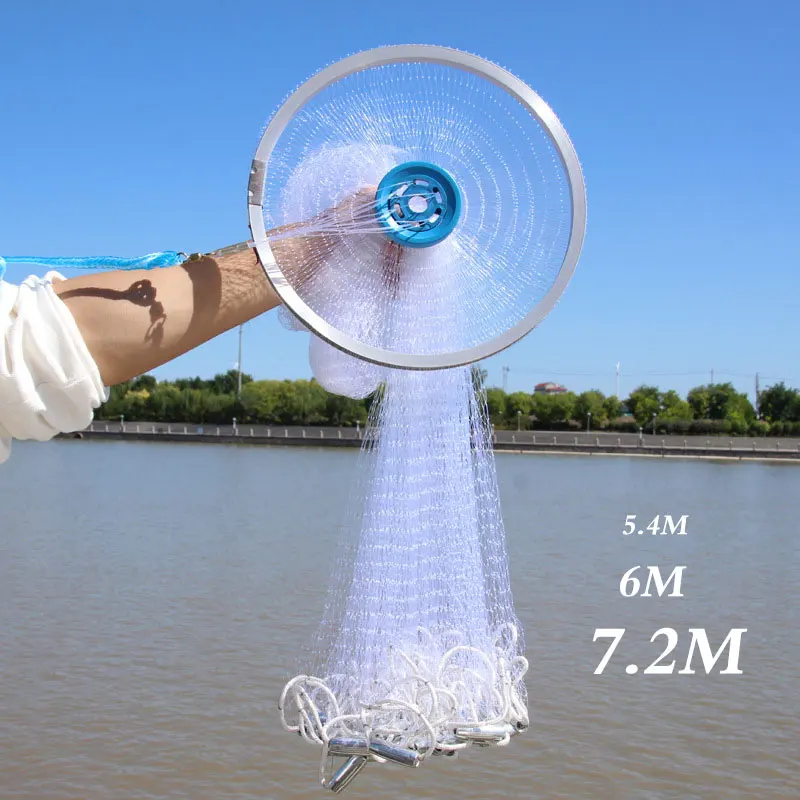 4.8M- 6M large Fishing Casting Net American Cast With Sinker Small Mesh Trap For Fish Network Goods easy to throw
4.8M- 6M large Fishing Casting Net American Cast With Sinker Small Mesh Trap For Fish Network Goods easy to throw