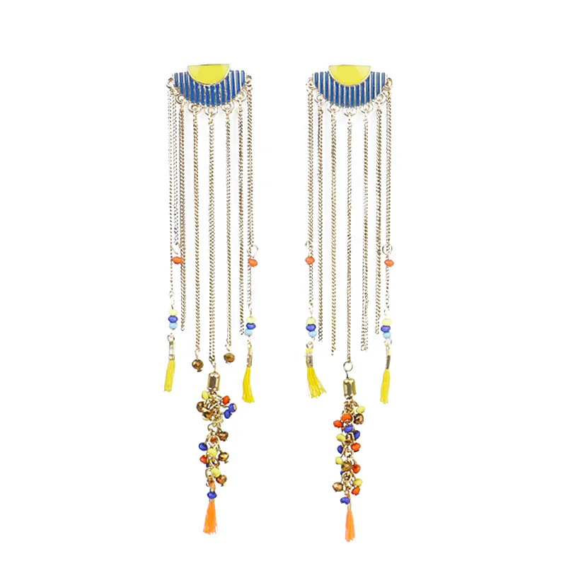 Retro Court Rice-Shaped Beads Stringed Beads Tassel Earrings Bohemian Refined Grace Crystal Long Women Ear RingsEar Drops
Retro Court Rice-Shaped Beads Stringed Beads Tassel Earrings Bohemian Refined Grace Crystal Long Women Ear RingsEar Drops