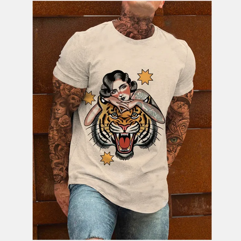 Футболка мужская с 3d-рисунком животных, Повседневная Свободная рубашка с коротким рукавом и круглым вырезом 
Футболка мужская с 3d-рисунком животных, Повседневная Свободная рубашка с коротким рукавом и круглым вырезом