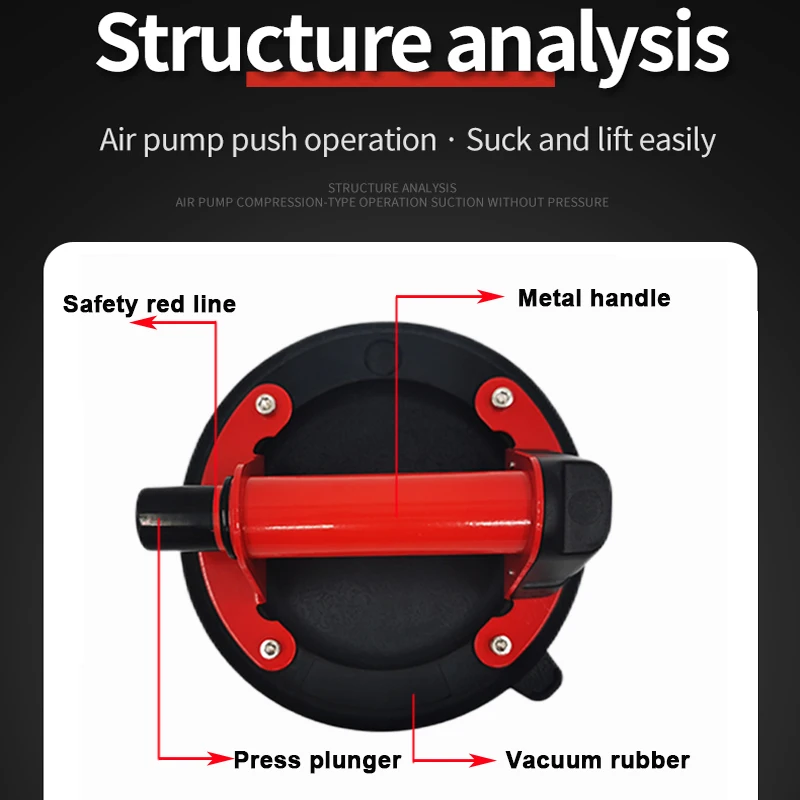 Copper Handle Vacuum Suction Cup 8 Inch 200 Kg Bearing Capacity Heavy Duty Vacuum Lifter for Granite Tile Glass Manual Lifting
Copper Handle Vacuum Suction Cup 8 Inch 200 Kg Bearing Capacity Heavy Duty Vacuum Lifter for Granite Tile Glass Manual Lifting