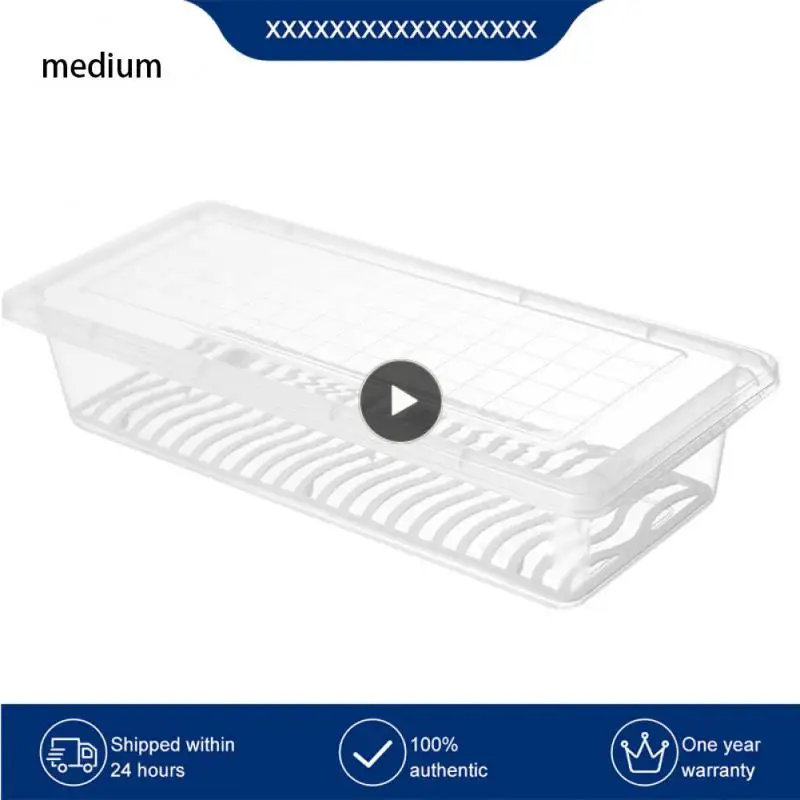 

Reusable Refrigerator Fresh-keeping Box Tomato Garlic Onion Lemon Keeper Fruit Vegetable Drain Crisper Organizer Thickened Clear