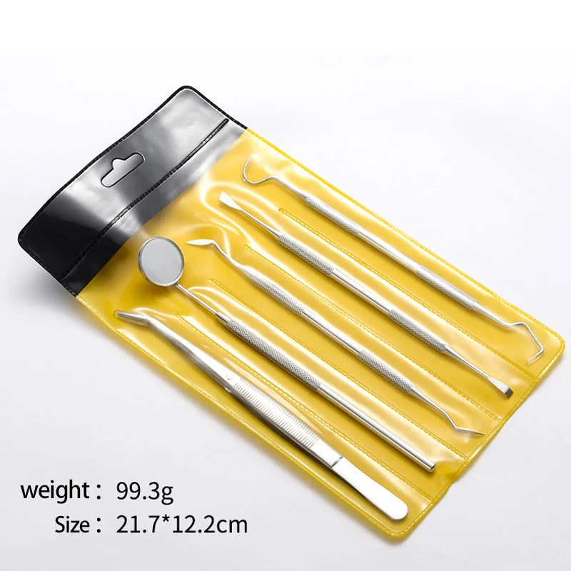 4/5Pcs Dentist Mouth Mirror Tweezers Elbow Probe Dentist Instrument Teeth Whitening Cleaning Dentistry Stainless Steel Tools Set
4/5Pcs Dentist Mouth Mirror Tweezers Elbow Probe Dentist Instrument Teeth Whitening Cleaning Dentistry Stainless Steel Tools Set