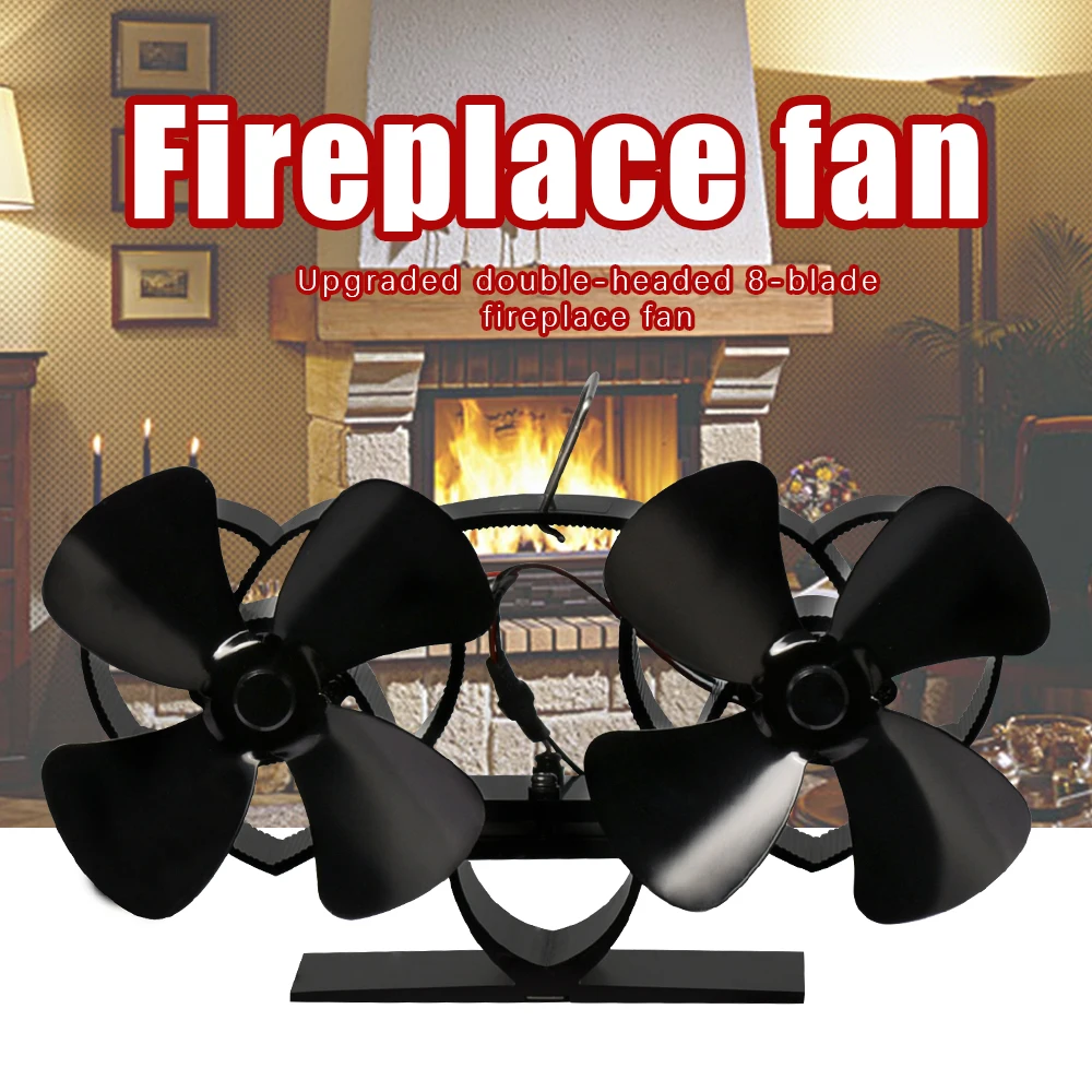 Dual Head 8 Blade Fireplace Fan Upgrade Heat Powered Stove Fan Wood Burner Eco Friendly Fan Home Efficient Heat Distribution
Dual Head 8 Blade Fireplace Fan Upgrade Heat Powered Stove Fan Wood Burner Eco Friendly Fan Home Efficient Heat Distribution