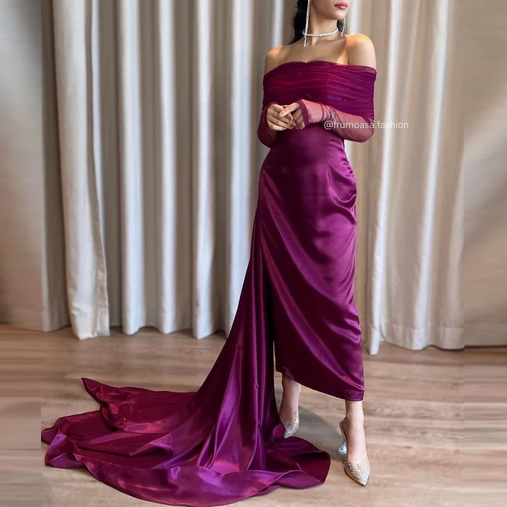 Carolina Off Shoulder Evening Dresses Women Long Sleeves Pleated Satin Floor Length Wedding Guest Elegant Formal Party Gowns
Carolina Off Shoulder Evening Dresses Women Long Sleeves Pleated Satin Floor Length Wedding Guest Elegant Formal Party Gowns