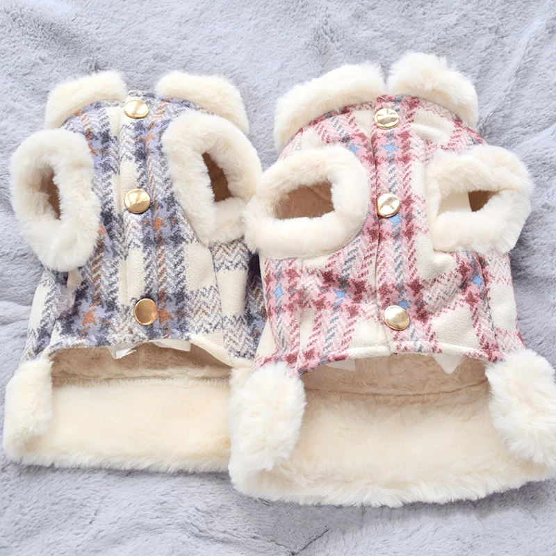 Dog Clothes Autumn and Winter Warm and Velvet Towable Vest teddy Bichon Small Dog Cat Thickened Vest Cotton Jacket
Dog Clothes Autumn and Winter Warm and Velvet Towable Vest teddy Bichon Small Dog Cat Thickened Vest Cotton Jacket