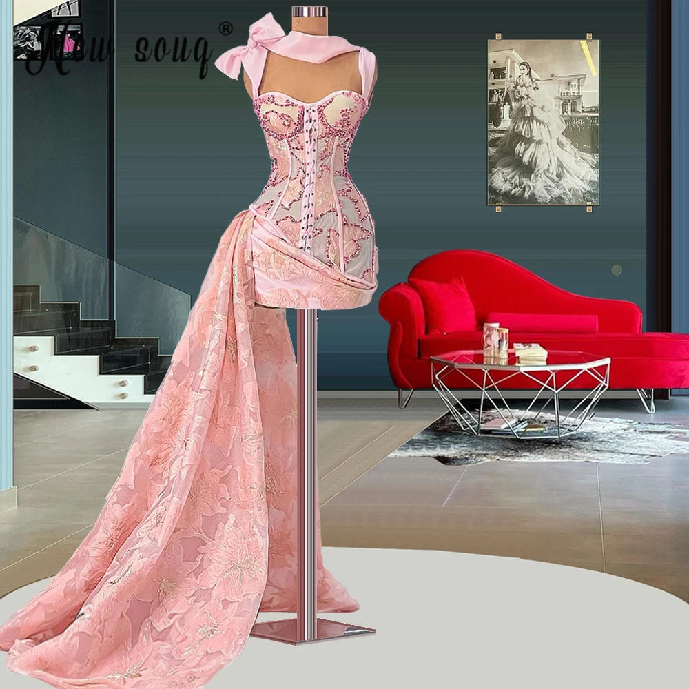 Charming Pink Sweetheart Corset Mini Prom Dress Islamic Turkish Spaghetti Straps Sexy Cocktail Dresses Party Gowns Custom Made
Charming Pink Sweetheart Corset Mini Prom Dress Islamic Turkish Spaghetti Straps Sexy Cocktail Dresses Party Gowns Custom Made