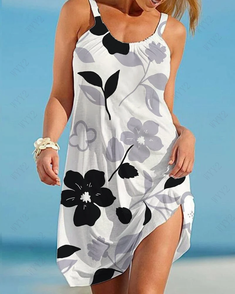 Simple, sober, elegant, blue floral dress, high-end fashion, round neck, open back, floral over-the-knee skirt, women's 2022
Simple, sober, elegant, blue floral dress, high-end fashion, round neck, open back, floral over-the-knee skirt, women's 2022