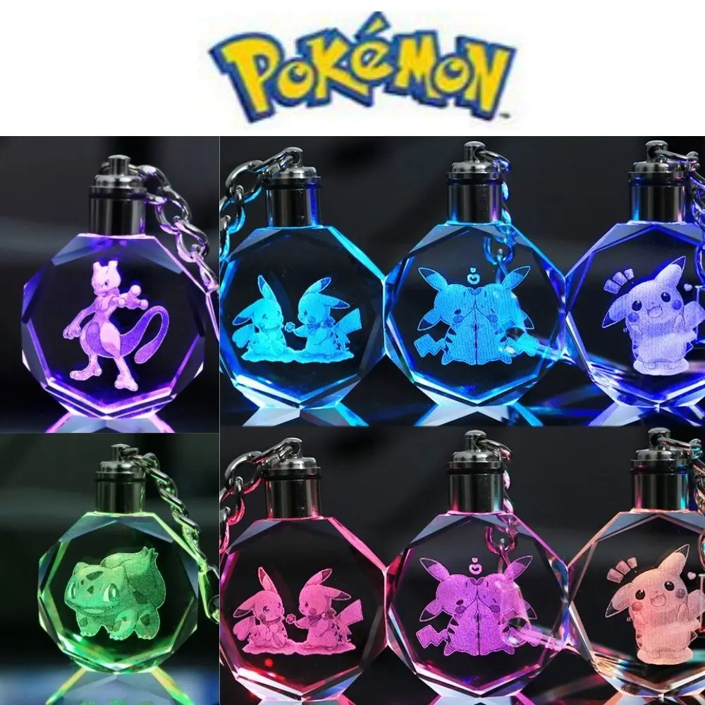 Pokemon Japanese cartoon Pikachu Charmander Squirtle crystal luminous keychain pendant children's toys 2022 Christmas gift
Pokemon Japanese cartoon Pikachu Charmander Squirtle crystal luminous keychain pendant children's toys 2022 Christmas gift