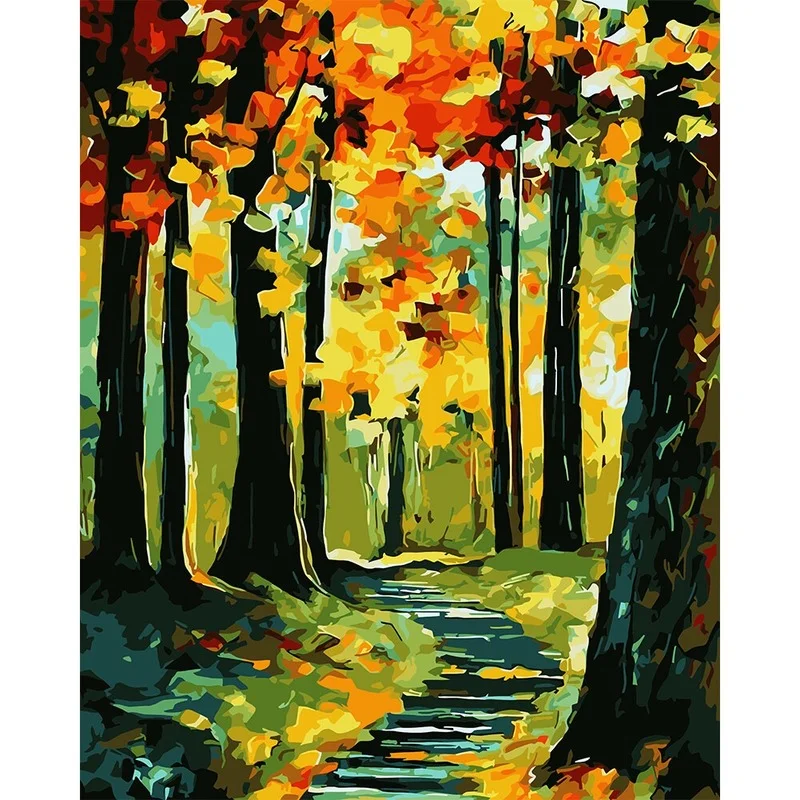 DIY Oil Painting Kit by Numbers Forest Path Coded Hand Painted Oil Drawing Home Decoration 40x50cm
DIY Oil Painting Kit by Numbers Forest Path Coded Hand Painted Oil Drawing Home Decoration 40x50cm