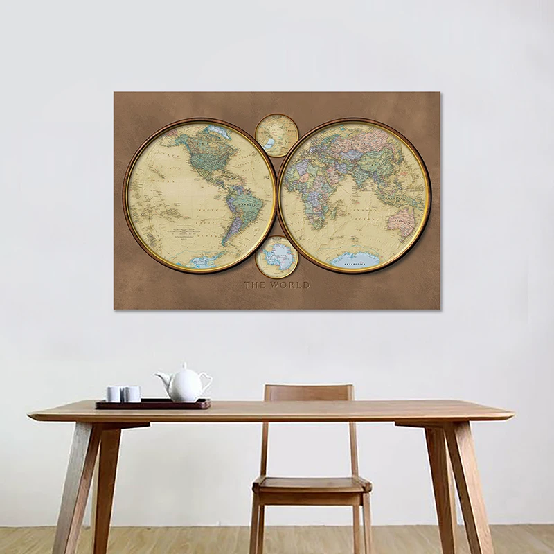 Retro Style World Map 150x100cm Non-woven Fun Map Creative Decorative Map For Home Decor
Retro Style World Map 150x100cm Non-woven Fun Map Creative Decorative Map For Home Decor