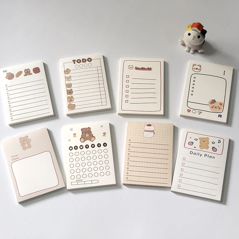 50 Sheets Cute Bear Memo Pad Decoration Notes Paper To Do List Notepad Daily Planner DIY Scrapbook Stationery School Supplies
50 Sheets Cute Bear Memo Pad Decoration Notes Paper To Do List Notepad Daily Planner DIY Scrapbook Stationery School Supplies