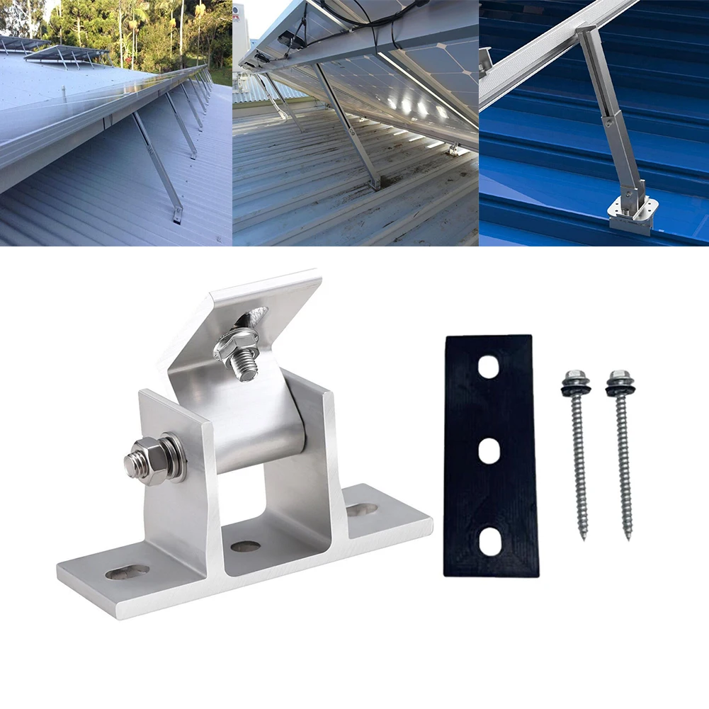 Solar Panel Rotatable Elevation With Angle Bracket Roof Mounting Attachment Adjustable Foot Mount With Rubber Pads 15-30 Degrees
Solar Panel Rotatable Elevation With Angle Bracket Roof Mounting Attachment Adjustable Foot Mount With Rubber Pads 15-30 Degrees