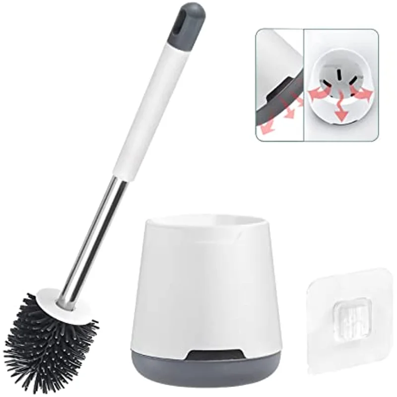 Toilet Brush Silicone and Holder,Wall Mount or Freestanding Toilet Bowl Brush Stainless Steel HandleBrushes Toilet Brush Set
Toilet Brush Silicone and Holder,Wall Mount or Freestanding Toilet Bowl Brush Stainless Steel HandleBrushes Toilet Brush Set