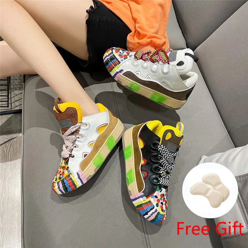 Genuine Leather Old Daddy Shoes Female 2022 Spring and Autumn New Student Heightening Casual Graffiti Breadboard Shoes
Genuine Leather Old Daddy Shoes Female 2022 Spring and Autumn New Student Heightening Casual Graffiti Breadboard Shoes