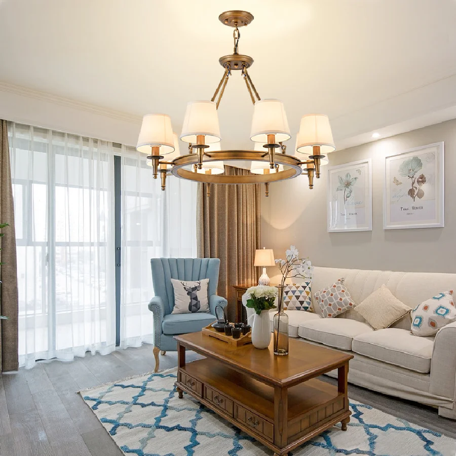 Modern Simple American Chandelier Country Retro Living Room Lamp European Restaurant Lamp
Modern Simple American Chandelier Country Retro Living Room Lamp European Restaurant Lamp