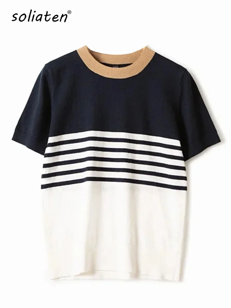 Brand Quality Breathable Summer Knit t Shirt 100% Cotton Clothes Striped Patchwork Tops C-003
Brand Quality Breathable Summer Knit t Shirt 100% Cotton Clothes Striped Patchwork Tops C-003