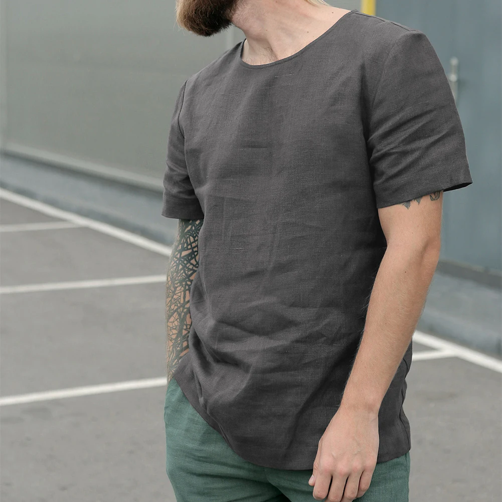 Mens T-Shirt Mens Short Sleeve Mens Tops Cotton Handsome Linen Long Sleeve Loose Round Neck Short Sleeve Solid
Mens T-Shirt Mens Short Sleeve Mens Tops Cotton Handsome Linen Long Sleeve Loose Round Neck Short Sleeve Solid