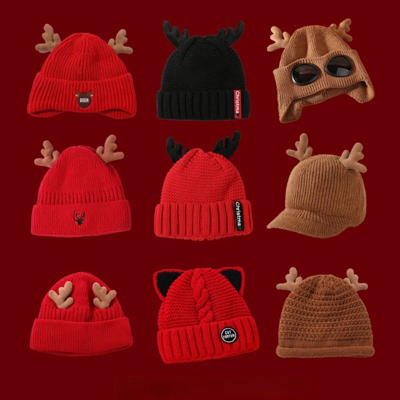 2023 New Knitted Hat Women Cute Christmas Deer Horn Plush Warm Cap Student New Year Red Knitted Cap Girl Fashion Winter Warm Hat
2023 New Knitted Hat Women Cute Christmas Deer Horn Plush Warm Cap Student New Year Red Knitted Cap Girl Fashion Winter Warm Hat