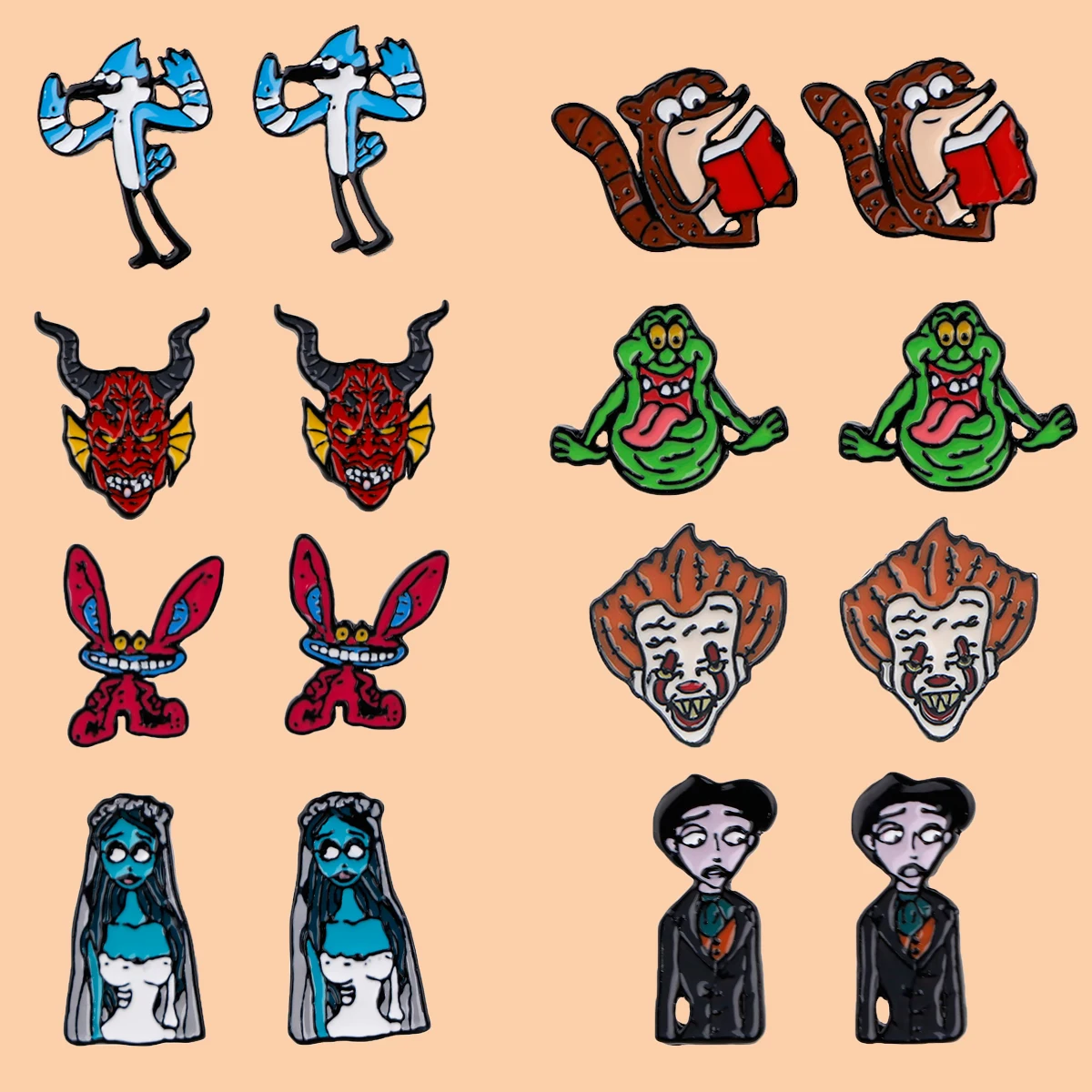 Cute Cartoon Korean Fashion Earrings For Women Anime Stud Earring Horror Movie Halloween Jewelry for Women
Cute Cartoon Korean Fashion Earrings For Women Anime Stud Earring Horror Movie Halloween Jewelry for Women