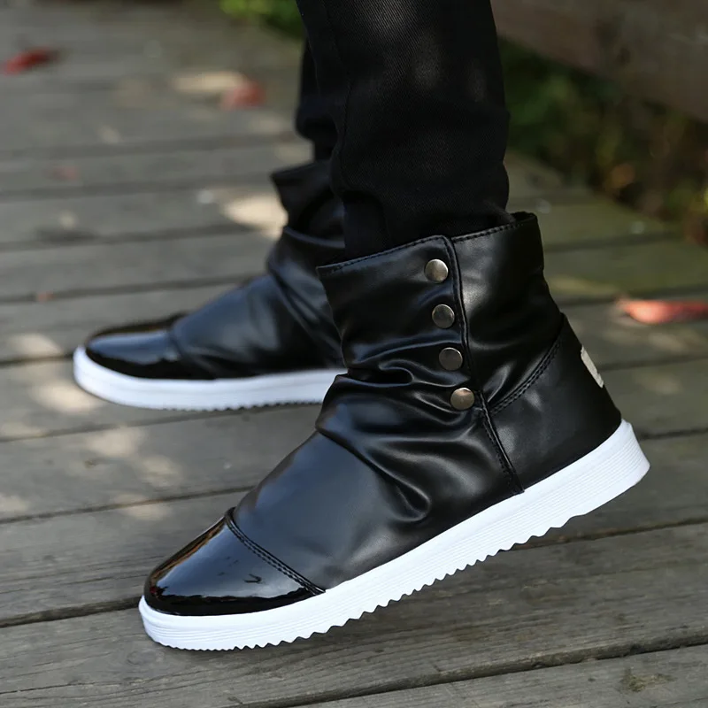 Winter Autumn All Black Boots High Top Leather Upper Waterproof Shoes for Men Breathable White Casaul Shoes Chaussure Homme
Winter Autumn All Black Boots High Top Leather Upper Waterproof Shoes for Men Breathable White Casaul Shoes Chaussure Homme