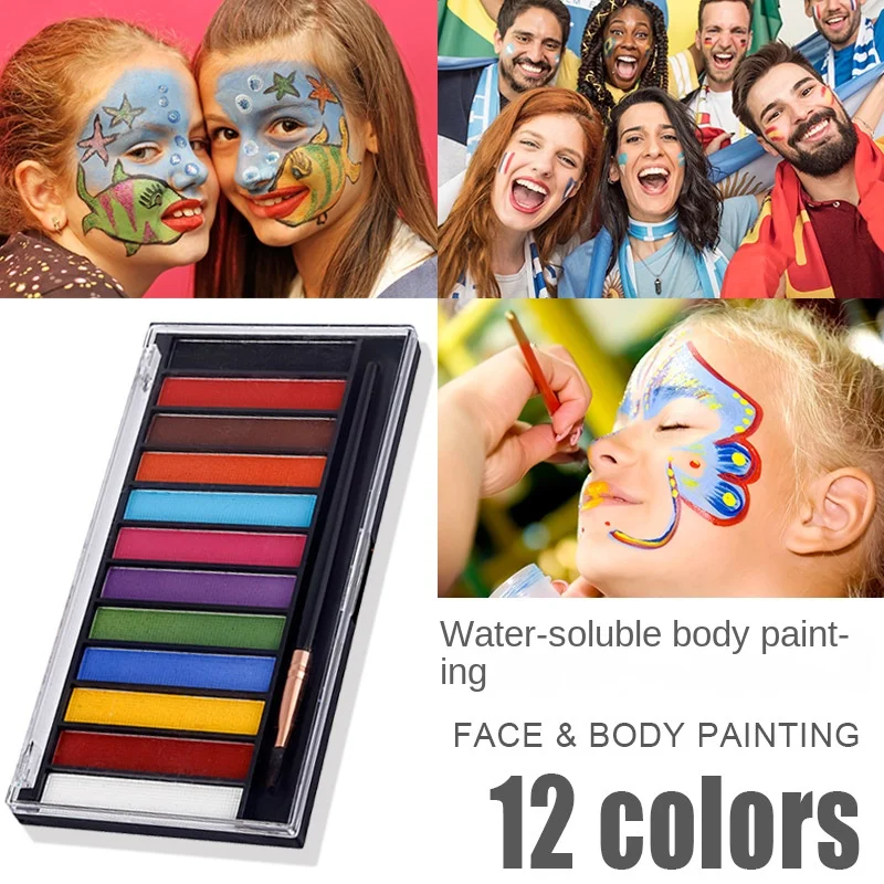 12 Color Water Soluble Oil Color Face Color Body Art Painting Diy Paint for Halloween Party Stage Makeup Wholesale
12 Color Water Soluble Oil Color Face Color Body Art Painting Diy Paint for Halloween Party Stage Makeup Wholesale