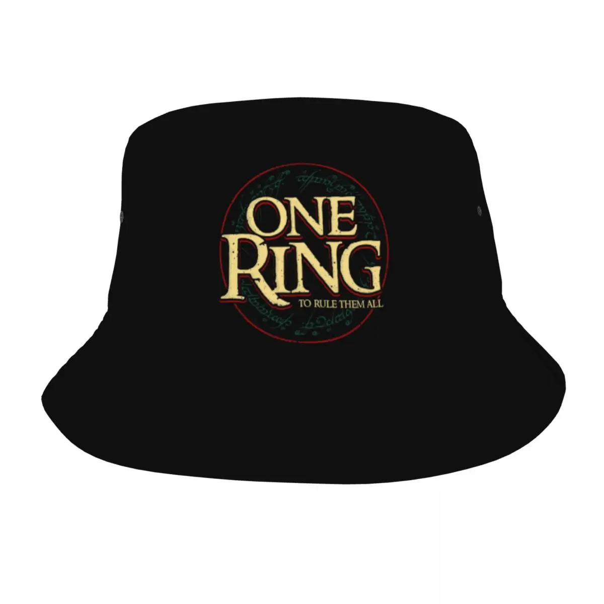 

One Ring To Rule Them All Bucket Hat Vocation Getaway Headwear Merch Ruling Ring Isildur's Bane Fishing Cap for Unisex Irish