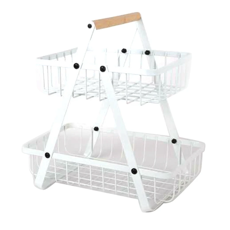 2-уровневая металлическая корзина для фруктов, портативная кухонная стойка для хранения, полка для фруктов, Бытовые туалетные принадлежнос... 
2-уровневая металлическая корзина для фруктов, портативная кухонная стойка для хранения, полка для фруктов, Бытовые туалетные принадлежнос...