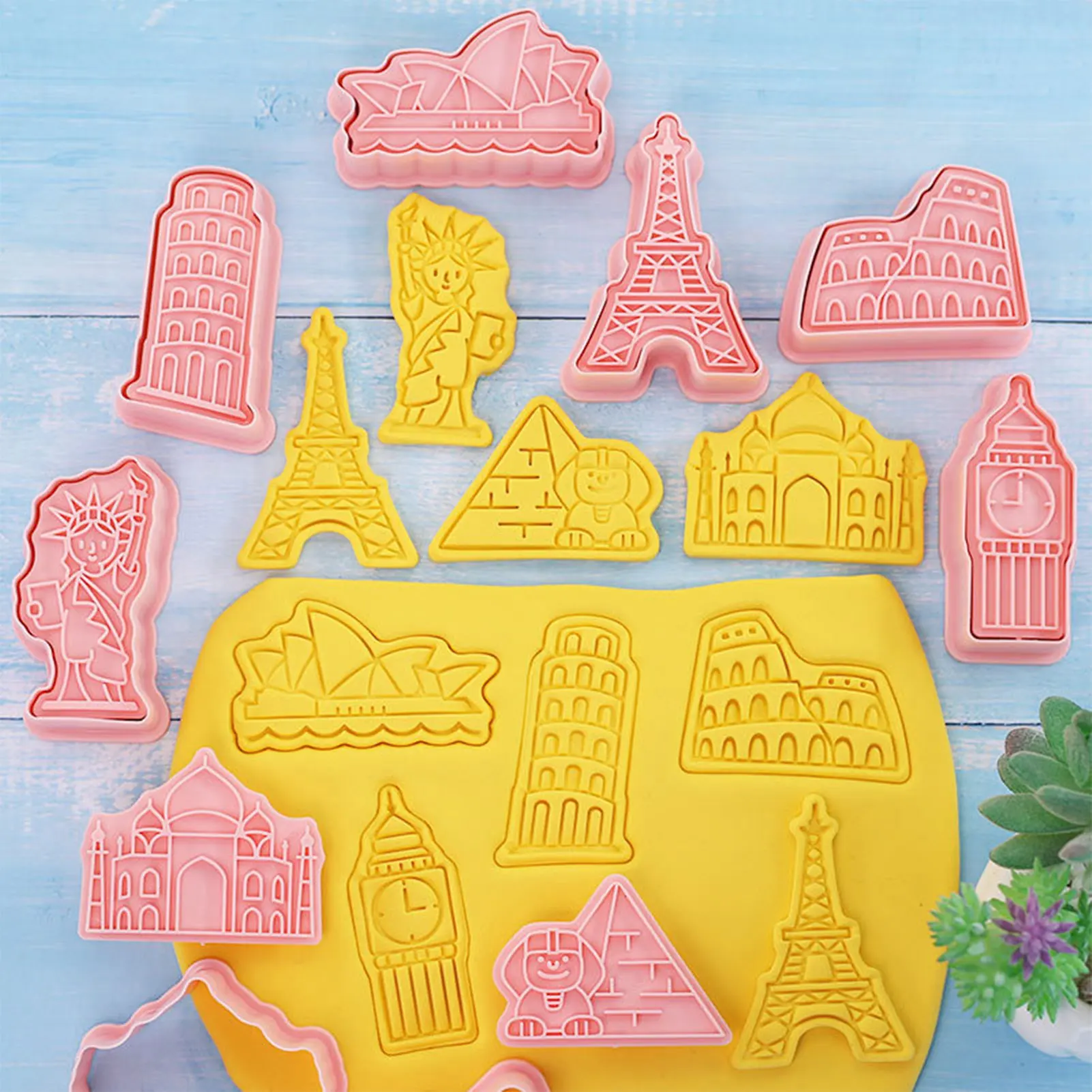 Tower Fondant Cookie Cutter 3D Cookie Molds Set for Baking Statue Of Liberty Leaning Tower Of Pisa Big Ben Safe And Reusable
Tower Fondant Cookie Cutter 3D Cookie Molds Set for Baking Statue Of Liberty Leaning Tower Of Pisa Big Ben Safe And Reusable