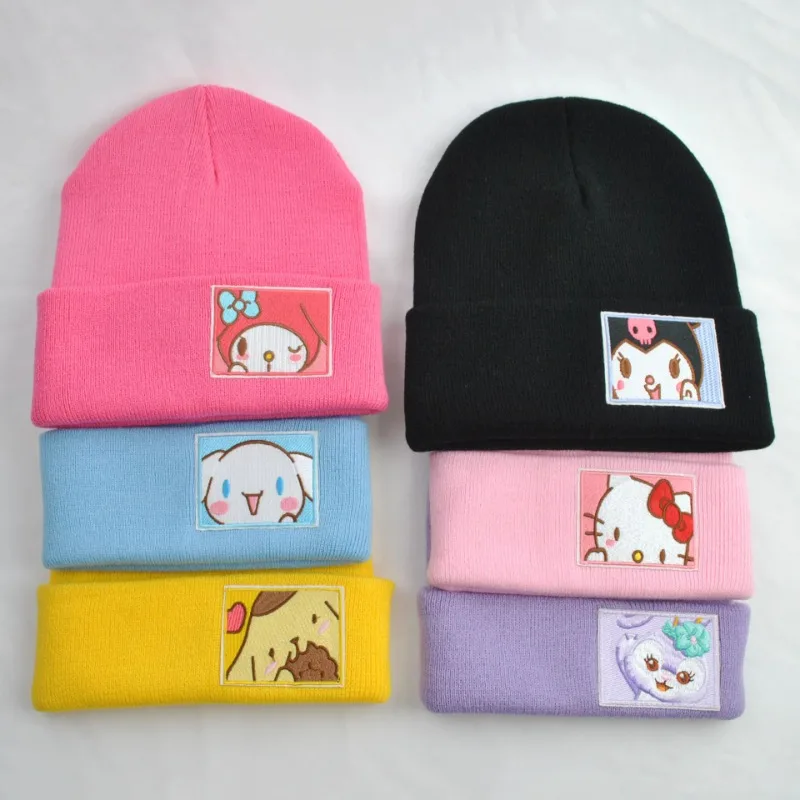 Sanrio Hello Kitty Kuromi Cinnamoroll Knitted Hat Kawaii Cartoon Autumn Winter Embroidery Warm Protection Head Toys Girl Gift
Sanrio Hello Kitty Kuromi Cinnamoroll Knitted Hat Kawaii Cartoon Autumn Winter Embroidery Warm Protection Head Toys Girl Gift