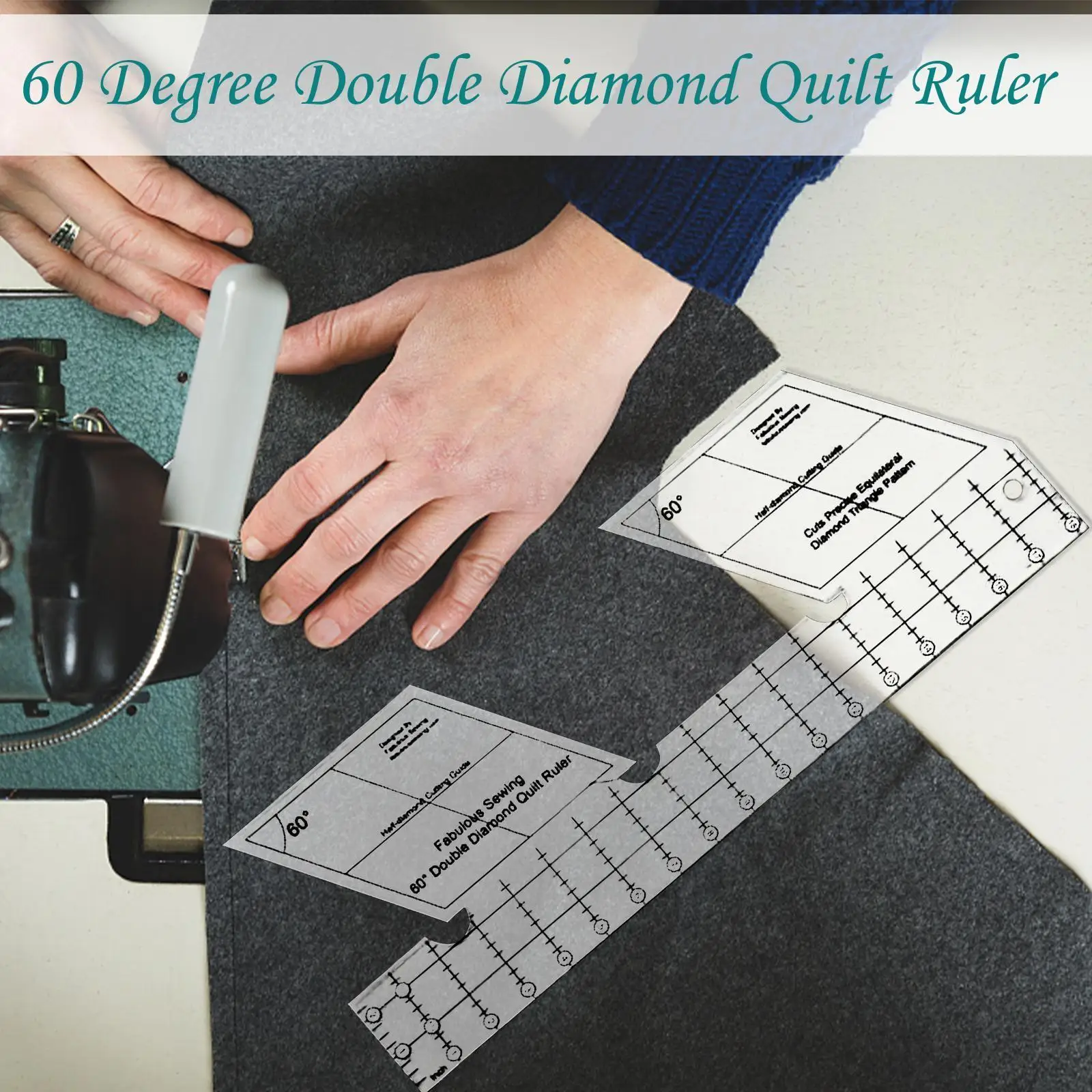 60 Degree Double Diamond Quilt Ruler,60 Degree Double-strip Quilt Ruler,transparent Acrylic Rulers For Patchwork Craft Quil M6n4
60 Degree Double Diamond Quilt Ruler,60 Degree Double-strip Quilt Ruler,transparent Acrylic Rulers For Patchwork Craft Quil M6n4