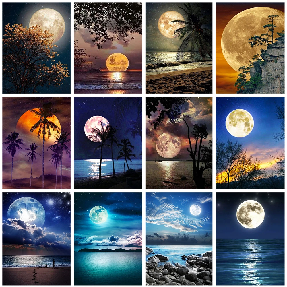 5D DIY Diamond Painting Moon Tree Round Rhinestone Embroidery Beach Landscape Mosaic Picture Home Decoration Handmade Gift
5D DIY Diamond Painting Moon Tree Round Rhinestone Embroidery Beach Landscape Mosaic Picture Home Decoration Handmade Gift