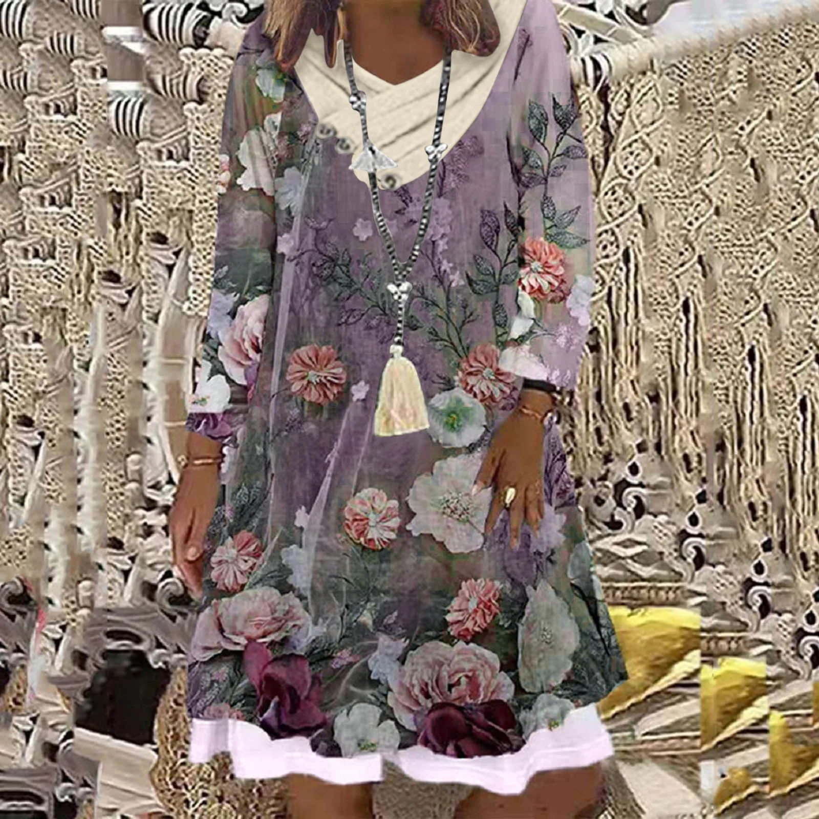 Женское платье на пуговицах с воротником-стойкой и цветочным принтом с длинным рукавом, свободное платье из двух частей
Женское платье на пуговицах с воротником-стойкой и цветочным принтом с длинным рукавом, свободное платье из двух частей