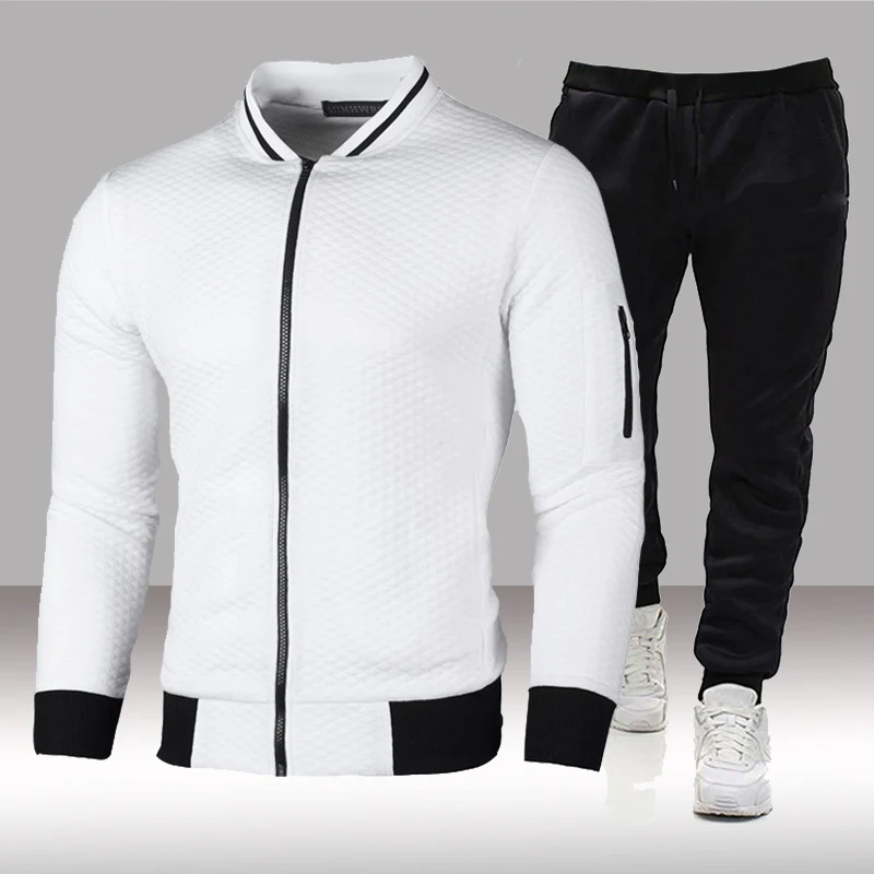Clothes Men Checkered Zipper Jackets and Sweatpants Men's Tracksuit Outdoor Casual Sportswear Jogging Suit
Clothes Men Checkered Zipper Jackets and Sweatpants Men's Tracksuit Outdoor Casual Sportswear Jogging Suit