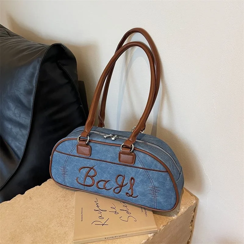 

Модная сумка через плечо с надписью для женщин, новинка 2023, подходящая ко всему сумка через плечо из искусственной кожи, Офисная Женская вместительная сумка-тоут, сумки