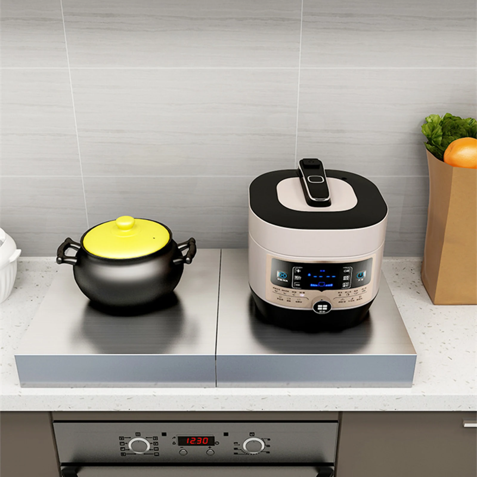 Stainless Steel Kitchen Stove Top Cover Gas Stove Protective Cover Bracket for Rice Cooker Induction Cooler
Stainless Steel Kitchen Stove Top Cover Gas Stove Protective Cover Bracket for Rice Cooker Induction Cooler