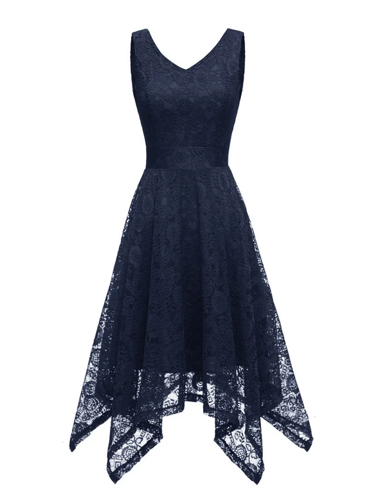 2023 New Harajuku Retro V-Neck Sleeveless Asymmetrical Hem Elegant Lace Midi Dress High Waist Y2K Vintage Evening Women Dresses
2023 New Harajuku Retro V-Neck Sleeveless Asymmetrical Hem Elegant Lace Midi Dress High Waist Y2K Vintage Evening Women Dresses