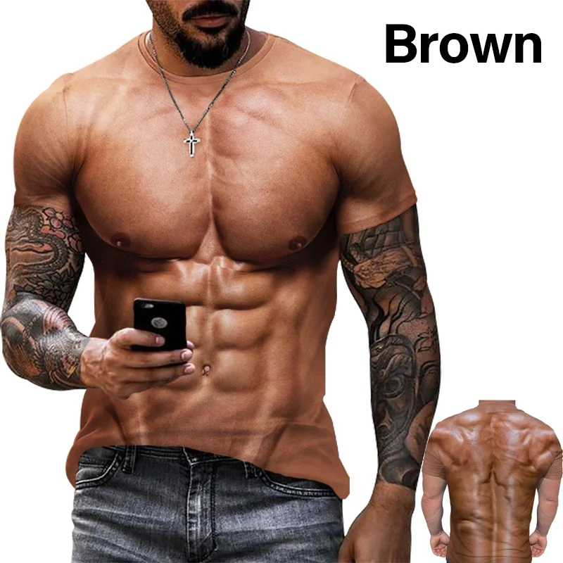 Camiseta Divertida Y Musculosa Para Hombre, 3d Camiseta Con Estampado, Camiseta Informal De Manga Corta Con Cuello Redondo, Ropa
Camiseta Divertida Y Musculosa Para Hombre, 3d Camiseta Con Estampado, Camiseta Informal De Manga Corta Con Cuello Redondo, Ropa