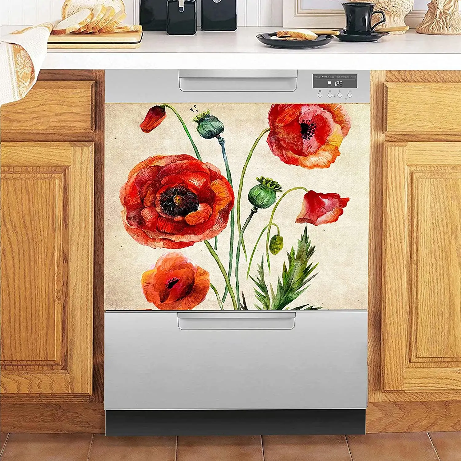 Kitchen Decor Dishwasher Sticker,Beautiful Flower Still Life Refrigerator Door Cover Sheet,Dishwasher Magnets Decorative Cover,H
Kitchen Decor Dishwasher Sticker,Beautiful Flower Still Life Refrigerator Door Cover Sheet,Dishwasher Magnets Decorative Cover,H