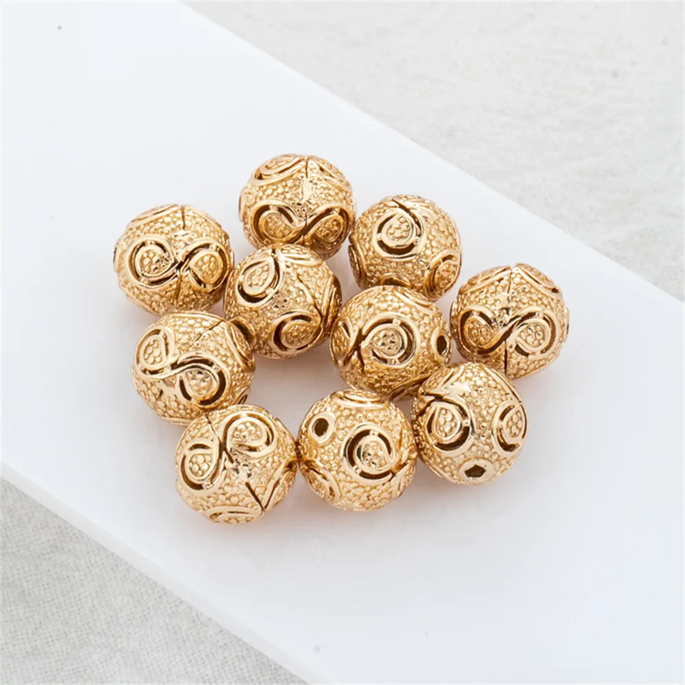 14K hollow pattern round beads 9mm loose beads DIY bracelet necklace with beads spacer beads stringing jewelry accessories
14K hollow pattern round beads 9mm loose beads DIY bracelet necklace with beads spacer beads stringing jewelry accessories