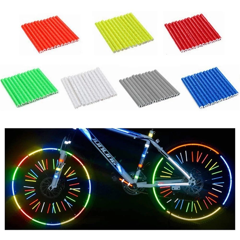 12PCS Bicycle Wheel Spokes Reflective Sticker Tube Strip Warning Light DIY 7.5cm Cycling Reflector Reflective Safety Kit
12PCS Bicycle Wheel Spokes Reflective Sticker Tube Strip Warning Light DIY 7.5cm Cycling Reflector Reflective Safety Kit