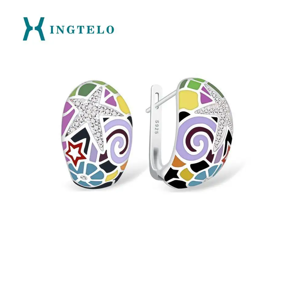 XINGTELO Colorful Enamel Stud Earrings 925 Sterling Silver Earrings for Women Wedding Anniversary Gifts
XINGTELO Colorful Enamel Stud Earrings 925 Sterling Silver Earrings for Women Wedding Anniversary Gifts