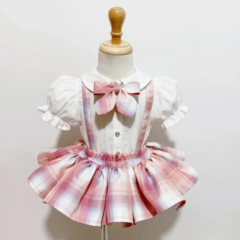 Summer children's clothing set sweet baby girls suit summer new girl's bottoming shirt +lattice skirt 2-piece suit
Summer children's clothing set sweet baby girls suit summer new girl's bottoming shirt +lattice skirt 2-piece suit