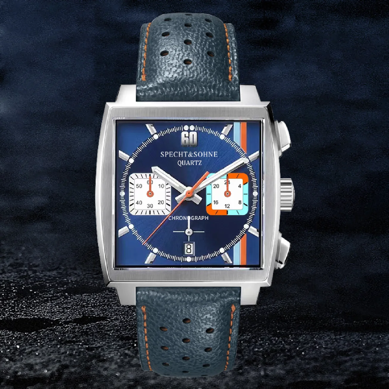 

Luxury Brand Specht&Sohne 2022 Men's Watches Japan VK63 Chronograph Quartz Wristwatch Genuine Leather Relogio Masculino 39MM