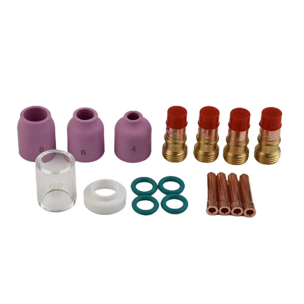 18pcs Welding plasma Nozzle 2.4mm Accessories Ceramic Consumables Soldering Stubby Gas Lens WP17/18/26 Durable
18pcs Welding plasma Nozzle 2.4mm Accessories Ceramic Consumables Soldering Stubby Gas Lens WP17/18/26 Durable