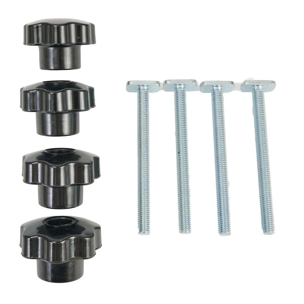 4 Sets T Slot M8x100mm T-Slider Bolt With Thumb Knob For Miter Track T-Track Clamping Jigs & Fixtures Woodworking Tool Parts
4 Sets T Slot M8x100mm T-Slider Bolt With Thumb Knob For Miter Track T-Track Clamping Jigs & Fixtures Woodworking Tool Parts