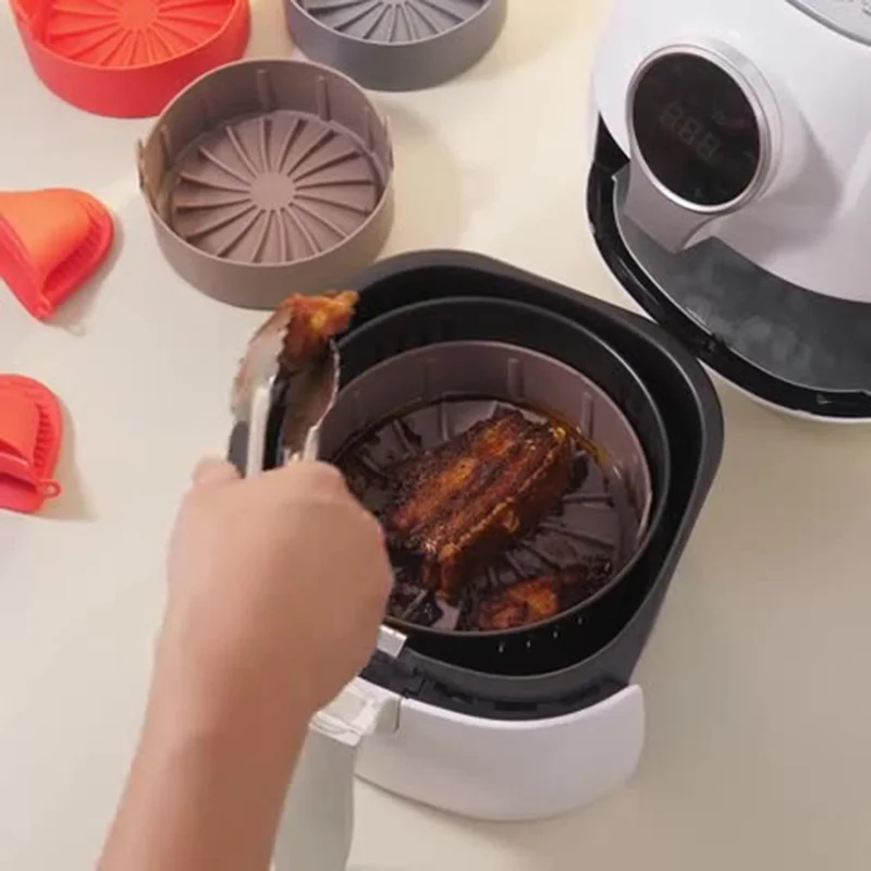 Air Fryer Silicone Pot with Lid Multifunctional Grill Plate Heat Resistant Air Fryer Silicone Pot Home Kitchen
Air Fryer Silicone Pot with Lid Multifunctional Grill Plate Heat Resistant Air Fryer Silicone Pot Home Kitchen