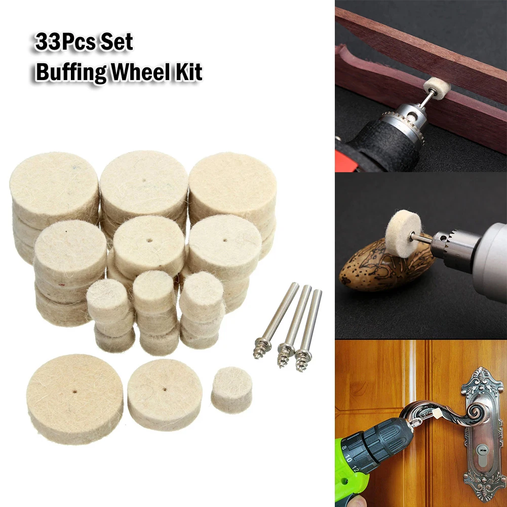 33Pc Wool Felt Abrasive Buffing Wheel Grinding Sanding Head 3mm Shank For Dremel Drill Rotary Tool Polishing Wheel Cloth Buffing
33Pc Wool Felt Abrasive Buffing Wheel Grinding Sanding Head 3mm Shank For Dremel Drill Rotary Tool Polishing Wheel Cloth Buffing