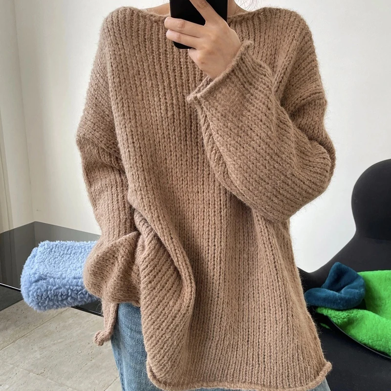 MEXZT Streetwear Women Long Loose Harajuku Sweater Retro Solid Y2k Pullovers Autumn Winter Female Casual Korean Long Sleeve Top
MEXZT Streetwear Women Long Loose Harajuku Sweater Retro Solid Y2k Pullovers Autumn Winter Female Casual Korean Long Sleeve Top