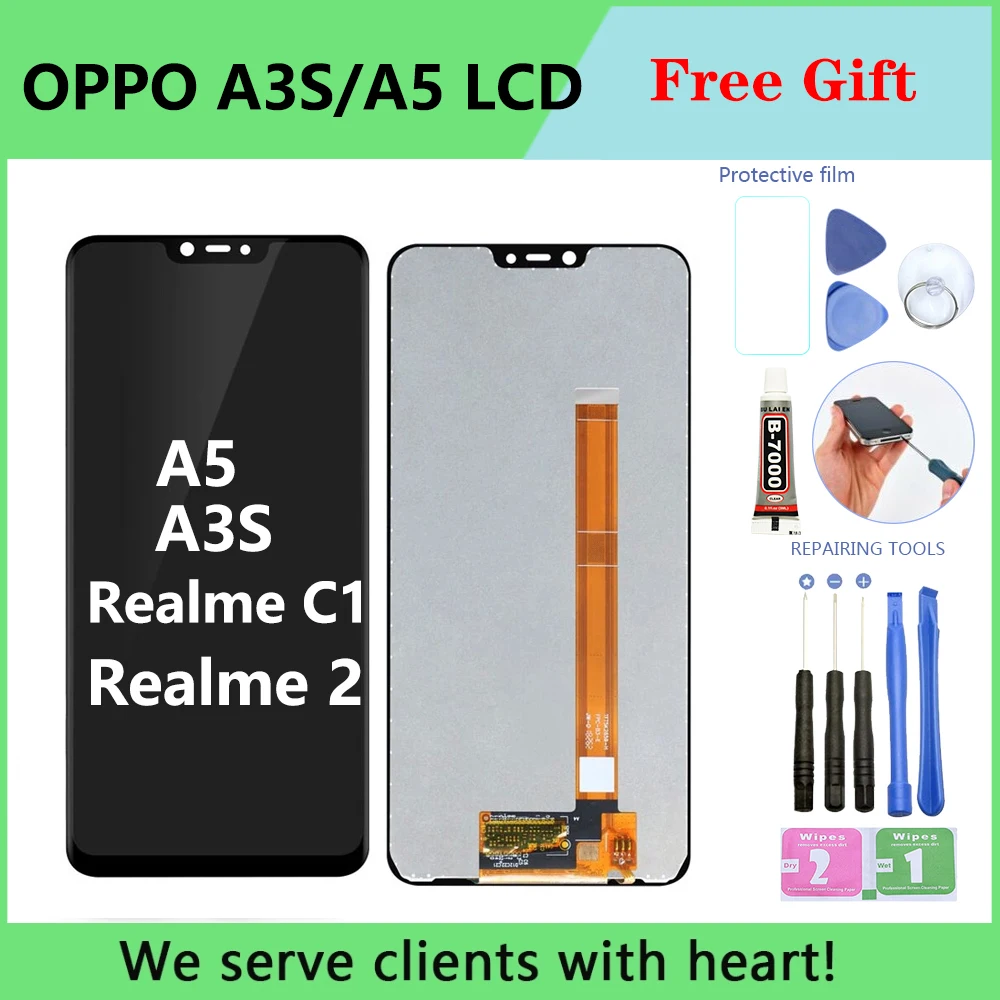 ЖК-дисплей 6,2 дюйма для OPPO A5 / A3s CPH1803 с рамкой для Realme 2 / Realme C1 LCD
ЖК-дисплей 6,2 дюйма для OPPO A5 / A3s CPH1803 с рамкой для Realme 2 / Realme C1 LCD