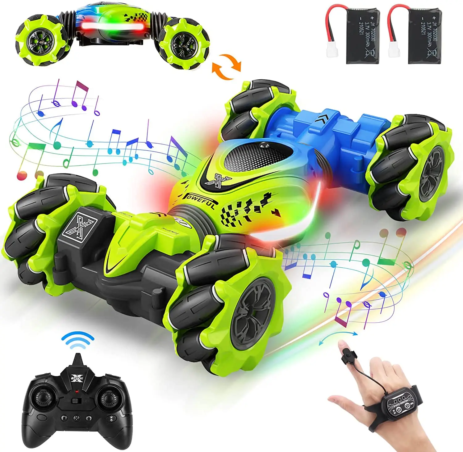 Newest Gesture 4WD RC Stunt Car 2.4G Radio Remote Control Cars RC Watch Gesture Sensor Rotation Gift Electronic Toy for Kids Boy
Newest Gesture 4WD RC Stunt Car 2.4G Radio Remote Control Cars RC Watch Gesture Sensor Rotation Gift Electronic Toy for Kids Boy